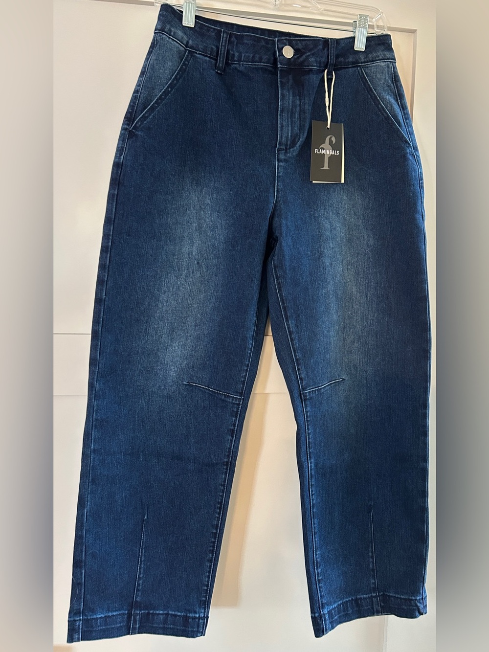 Flamingals dark wash jeans. NWT